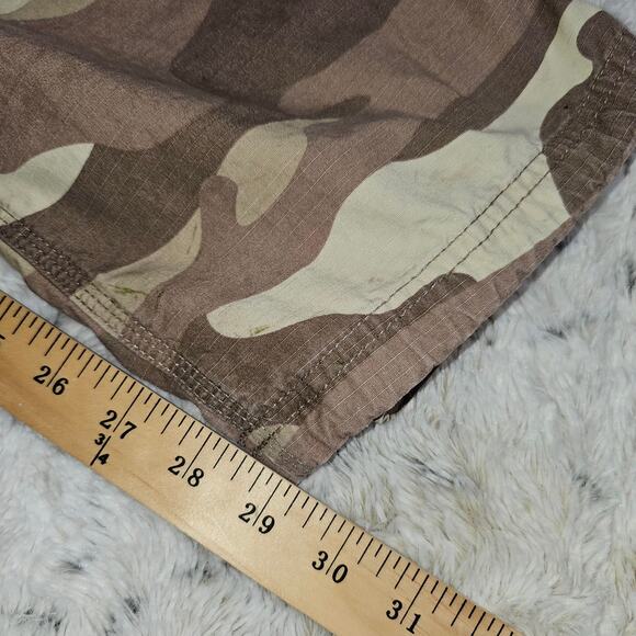 Oakley Men's Brown and Tan Camo Cargo Pants Custom Fit Size 33 100% Cotton - Picture 10 of 12